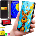 Piniginės tipo dėklas, skirtas Oppo A5X - Bluemoon dėklas su spaudiniu + 9H stiklas