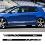 Sportinių automobilių durelių &scaron;oninio sijono juostelės lipdukai GTI Auto Priedai, skirti Volkswagen VW Golf 7 5 4 3 6 2 1 MK7 MK5 MK2 MK6 MK4 MK1 MK3 Glossy Blue
