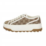 GUCCI drobės batai 5,3 cm moteri&scaron;ki smėlio ir baltos spalvos 746766 20Q20 9745 35 white