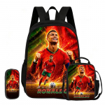 Futbolo Sportinis Kuprinė Ronaldo 3vnt Rinkinys Mokyklinė Kuprinė Mokytis, Kelioninės Pie&scaron;tukinės, Pietų Krep&scaron;ys, Futbolo Žvaigždės Kuprinė