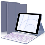 Spalvingas Bluetooth klaviatūros dėklas su ap&scaron;vietimu 2026 m. Redmi Pad 2 - 9,7 colio plan&scaron;etiniam kompiuteriui Redmi Pad 2 SE 11 inch Compatible
