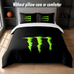 Monster Energy dizaino lovos patalynės komplektas 1 antklodės užvalkalas + 2 pagalvių užvalkalai Mink&scaron;ti kvėpuojantys buitiniai patalynės komplektai 140cm*200cm