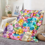 1 vnt. Me&scaron;kiukas Gėlių Ra&scaron;to Kiau&scaron;inis Pastelinės Spalvos Spaudinys Flanelinis pledas Mink&scaron;tas ir patogus, visų sezonų pledas, tinkamas kelionėms 150X200CM