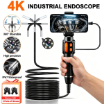 4K UHD 360&deg; Articulated Rotatable Borescope Inspection Camera 6mm Lens IP67 Waterproof Endoscope for Automotive Vehicle Check 2m&No plug