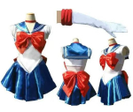 Anime Jūreivių Uniforma Cosplay Kostiumai Anime Figūrėlės Suknelė Liemenė Vestido Helovino Kostiumai Moterims Kostiumas Perukas Loli Drabužiai &Scaron;ventė XL blue