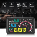 Automobilio HUD 5,5 colio KM/h ir MPH įspėjimo apie greitį OBD2 sąsajos priekinio stiklo projektorius