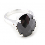 Bague Argent 'Unique' Noir