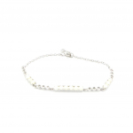 Les Tr&eacute;sors De Lily [I2624] - Bracelet Argent 'D&eacute;esse Opale' Blanc argent&eacute; (rhodi&eacute;) - 3 mm