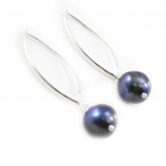 Les Tr&eacute;sors De Lily [I9033] - Boucles Argent 'Perla' gris