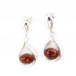Les Tr&eacute;sors De Lily [J2148] - Boucles Argent 'Inspiration' Ambre