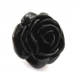 Les Tr&eacute;sors De Lily [J8731] - Bague Cr&eacute;ateur 'Rosa Romantica' noir juoda