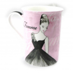 Les Tr&eacute;sors De Lily [I4957] - Mug Cappucino 'Belle Epoque' rose - 110x95 mm ry&scaron;kiai rožinė