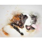 &bdquo;Pasidaryk pats&ldquo; deimantinis siuvinėjimas naminių &scaron;unų deimantinis paveikslas &bdquo;Saint Bernard Dog&ldquo; 5D pilnas apvalus kalnų kri&scaron;tolas 20X30CM
