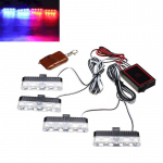 Raudona Mėlyna Geltona Balta Automobilio priekinės grotelės Avarinės blykstės įspėjamoji lemputė LED 3 režimas policijos ugniagesiui