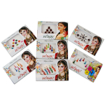 Indijos Bindi Assorted Paketai Forehead Art Tika Kumkum, 20 rinkinys