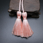 Lango dekoravimas Svetainės užuolaidos Poliesterio kaklarai&scaron;tis biuro kamuoliukų laikiklis Tvarstis Rankomis austa kutų virvė rožinė