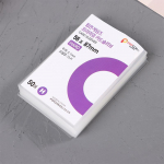 50 vnt Korėjos kortelių movos, skaidrios be rūg&scaron;čių Cpp kietos 3 colių fotokortelės holografinės violetinė