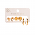 Moteri&scaron;ki auskarai su smeigtukais &Scaron;irdies formos kūrybingas mikro rinkinys, spalvotas cirkonis, perdėti priedai Auskarai OneSize