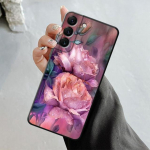 Telefono dėklas, skirtas Samsung Galaxy S23 S22 S21 S20 Fe Ultra S10 S9 S8 Plus Note 20ultra 10plus dėklas Rose Tulip Green Shoots Gėlės Samsung Note 10 Plus