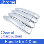 for Nissan NP300 Navara D23 2015~2022 Renault Alaskan Chrome Door Handle Cover Trim Stickers Car Styling Decoration 4Handle 1 Keyhole