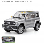 1/24 Scale Jeeps Wrangler Tank 300 Diecast automobilių modelio žaislas, traukiama atgal žaislinė transporto priemonė su garsu ir &scaron;viesa vaikams, mažiems berniukams, mergaitėms, dovanų kolekcija