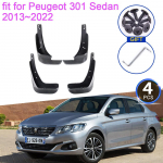 for Peugeot 301 Sedan 2013~2022  2018 2017 2016 2015 2014 Mud Flaps Mudguards Splash Fender Guard Front Car black