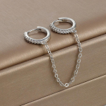 Europa ir Amerika CZ Crystal Chain Nuleidžiami auskarai Nerūdijančio plieno pakabukas Ausų sagtis Madingi papuo&scaron;alai Moterims Gimtadienio dovanos