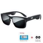 Bone Conduction Wireless Bluetooth 5.0 Smart Glasses Stereo laisvų rankų įranga Poliarizuoti akiniai nuo saulės gali būti derinami su receptiniais objektyvais G3 Black polarized