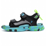 Guminiai Neslystantys ir dėvėjimuisi atsparūs sandalai Madingi vaiki&scaron;ki paplūdimio sandalai 28 žalia/juoda