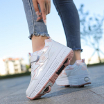 Ritiniai sportbačiai Ratai Vaikai Vaikai Mergaitės Berniukai Kūdikiai Dovanos Mada Sportas Laisvalaikio bėgimo čiuožimo bateliai 33 rožinė