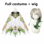 Nahida Lesser Lord Kusanali Cosplay kostiumų žaidimas Perukas Suknelė Helovino vakarėlio kostiumai Moterų apranga L-(Costume+Wig)