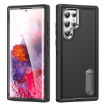 Kietojo mai&scaron;elio dėklas, skirtas Samsung Galaxy S24 Ultra S23 Plus S22 5G S 23 24 22 3 IN 1 Statomas mobiliojo telefono krep&scaron;ys Funda dėklai for Galaxy S24 juoda