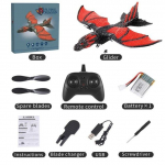 RC Dinosaur Plane EPP Anti-Wear Foam RC Glider 2.4G 2CH Lėktuvas su fiksuotu sparnų plotu su giroskopine sistema Dragon Plane Dovanų žaislai vaikams 1 battery raudona