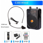 48 W laidinis / 2,4 G belaidis mikrofonas Bluetooth garsiakalbis Mokytojo klasėje Stiprintuvas Garsiakalbis Kelionės vadovo stiprintuvas TF kortelė USB Wired-EU