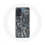 Coque pour Samsung Galaxy A13 5G Game of Thrones Saison 8 Le Tr&ocirc;ne de Fer Affiche Personnages Fond Gris