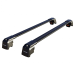 TRX-2 aliuminio stogo bagažinės skersiniai bėgių laikikliai WingBar kra&scaron;tas, nuo vagystės, užrakinamas juodos spalvos Tinka &bdquo;Flush Rail&ldquo; / integruotoms bėgių transporto priemonėms