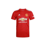 Adidas Manchester United Namų Fano Versijos Trumpomis Rankovėmis Mar&scaron;kinėliai Vyri&scaron;ki Vir&scaron;utiniai Drabužiai Raudoni GC7958 S