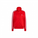 Adidas Originals Adicolor Classics Laisvas Firebird sportinis &scaron;varkelis su kontrastingos spalvos trijų juostelių apykakle Moteri&scaron;ki vir&scaron;utiniai drabužiai Raudonas IP0602 S