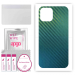 apgo Protective Skin Sticker for the back compatible with Apple iPhone 12 Pro Max, Wrap Film, Foil, Vinyl - Pattern Carbon Chameleon CAKA1