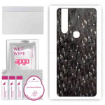apgo Protective Skin Sticker for the back compatible with vivo V15, Wrap Film, Foil, Vinyl - Pattern Carbon Black Pixel