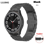Nerūdijančio plieno dirželis, skirtas Samsung Galaxy Watch 7 6 5 4 Classic 47mm 43mm 42 46mm 45mm be tarpų metalinė juostelė 40mm 44mm jungties apyrankė Galaxy watch 5 44mm juoda