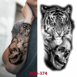 1 vnt Laikina vyrų tatuiruotė su netikra rankovėmis tatuiruotės lipdukai Tigro vilko liūto tatuiruotė Rankos kūno menas netikra tatuiruotė vyrams XQB-374