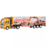 1/48 Transporto automobilio žaislas, i&scaron;traukiamas pedagoginis imitacinis lydinys, plastikinis laikiklis, konteinerinio sunkvežimio modelis berniukams ir mergaitėms, dovanos 1/48-Size:32*5.5*7.5cm geltona