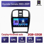 Android Carplay Car Radio Multimidia Video Player Navigation GPS, skirtas Hyundai Sonata 2003-2009 2din Head Unit 4+64GB