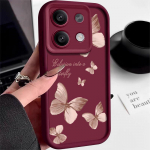 Skirtas Xiaomi 13t 11t Pro Poco X6 X5 F6 M6 Redmi Note 12 11 10 13 Pro 5g Butterfly smūgiams atsparus silikoninis mink&scaron;tas objektyvo apsauginis dėklo dangtelis Redmi Note 13 4G juoda
