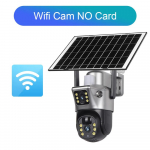 Nauja 4K 8MP saulės kamera 4G/WiFi dviejų ekranų lauko belaidė PTZ dvigubo objektyvo saugumo apsauga automatinio sekimo CCTV stebėjimo kameros