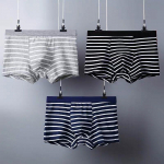 3 vnt Stripe Sexy Vyri&scaron;ki apatiniai Bokseriniai &scaron;ortai Kelnaitės Besiūliai Vyri&scaron;ki apatiniai Bokseriai Vyri&scaron;ki apatiniai Bikinis apatinis trikotažas Vyri&scaron;kas pagrindinis L