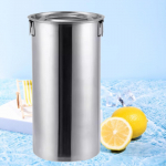 Nerūdijančio plieno kibiras su saugiu dangteliu ir patogiomis rankenomis, skirtas nuotykiams lauke 22x40cm15L