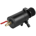 Alyvos separatoriaus gaudyklės balionėlio rinkinys, 2 jungtys 150 ml universalus aliuminio alyvos rezervuaras su i&scaron;leidimo vožtuvo filtru, mini alyvos separatoriumi