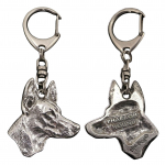 Pharaoh Hound, Kelb tal-Fenek - Silver-plated key ring with dog, handbag decoration, backpack pendant by Art-Dog brand